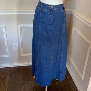 Bagatelle 100% Cotton Long Denim Skirt SZ 10